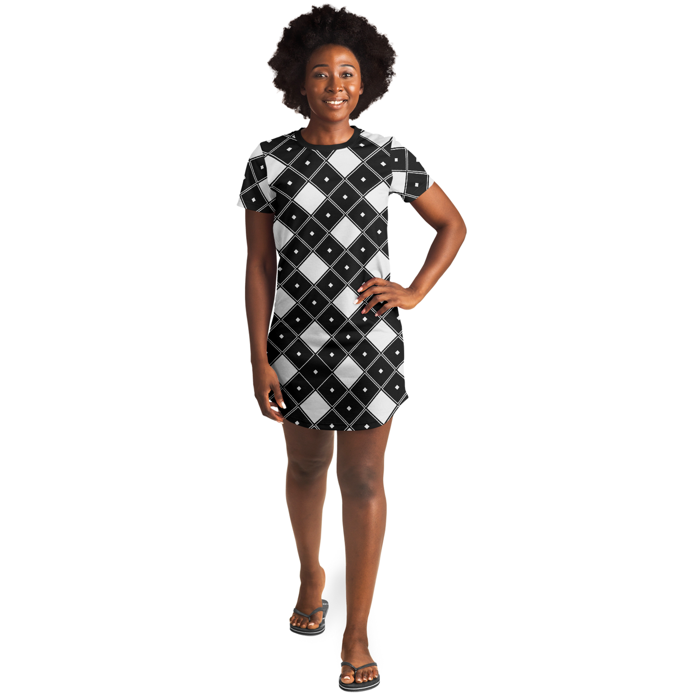 CLASSIC CONTRAST T-SHIRT DRESS Taufaa