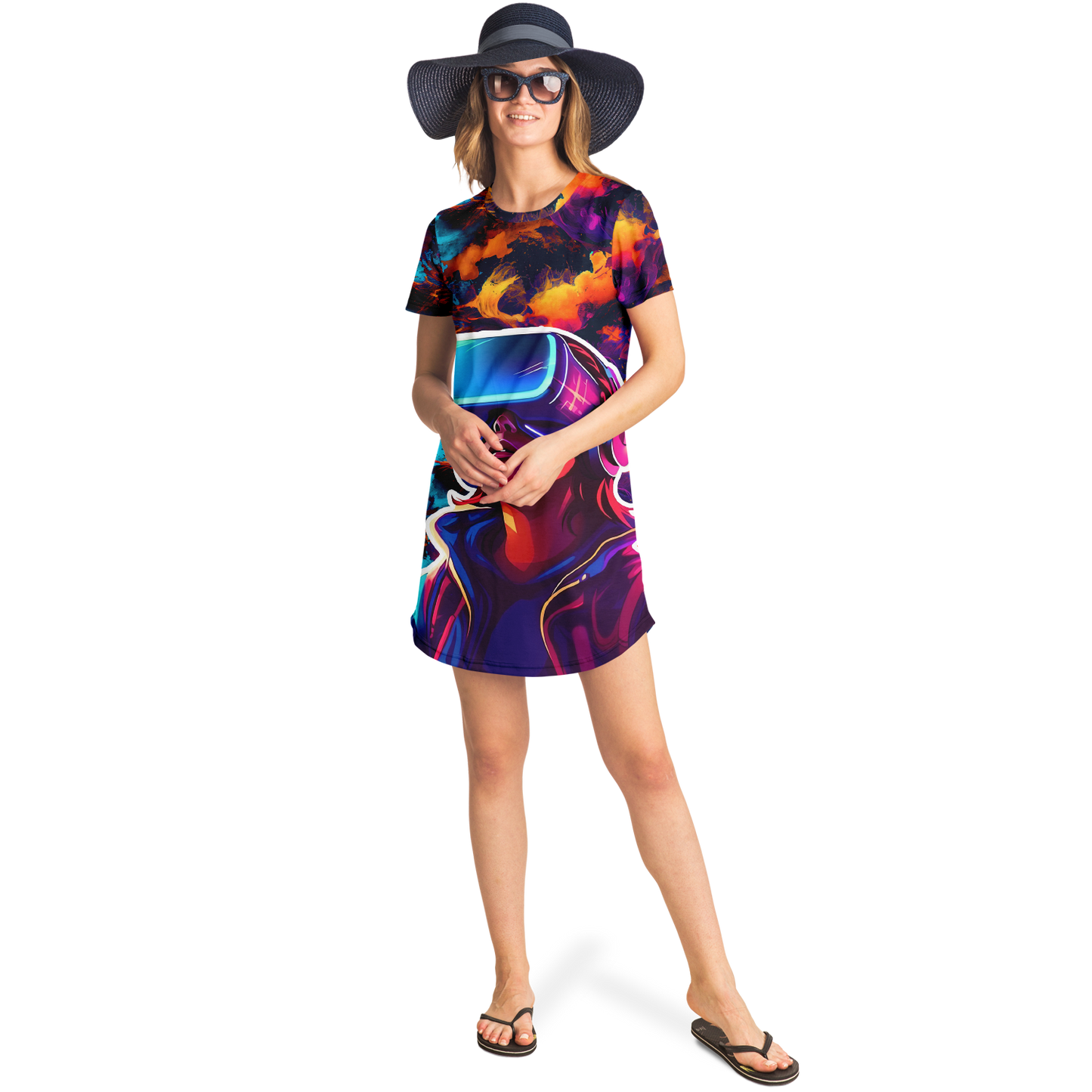 <alt.Galaxy Gaze T-Shirt Dress - Taufaa>