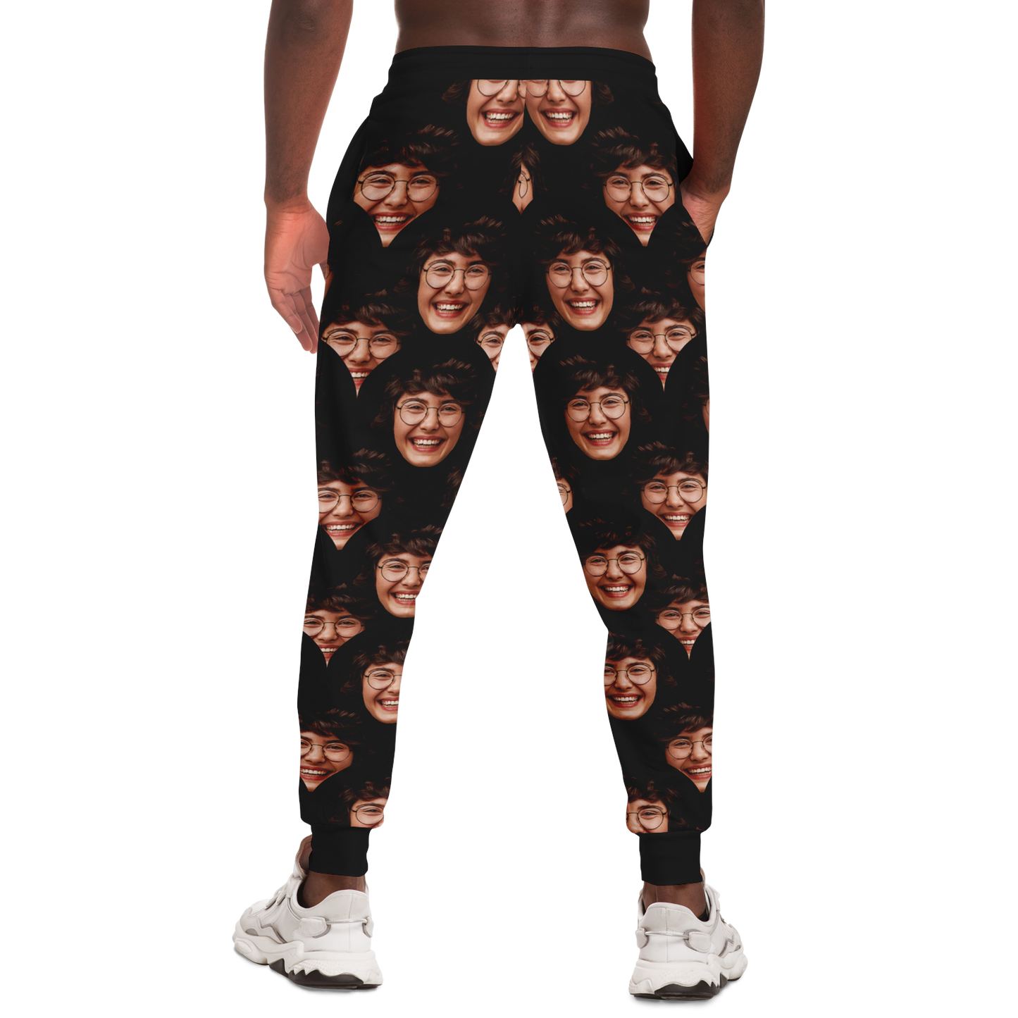 Men’s Custom Joggers – Back view with full print coverage to display your unique style or custom image