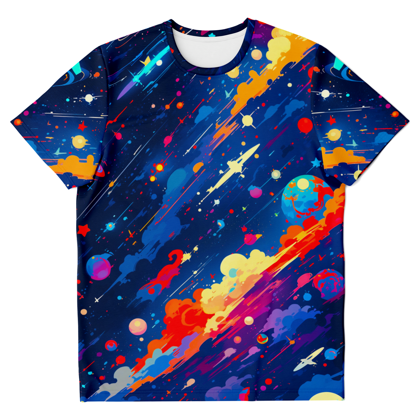 space themed t-shirt,
galaxy print t-shirt
