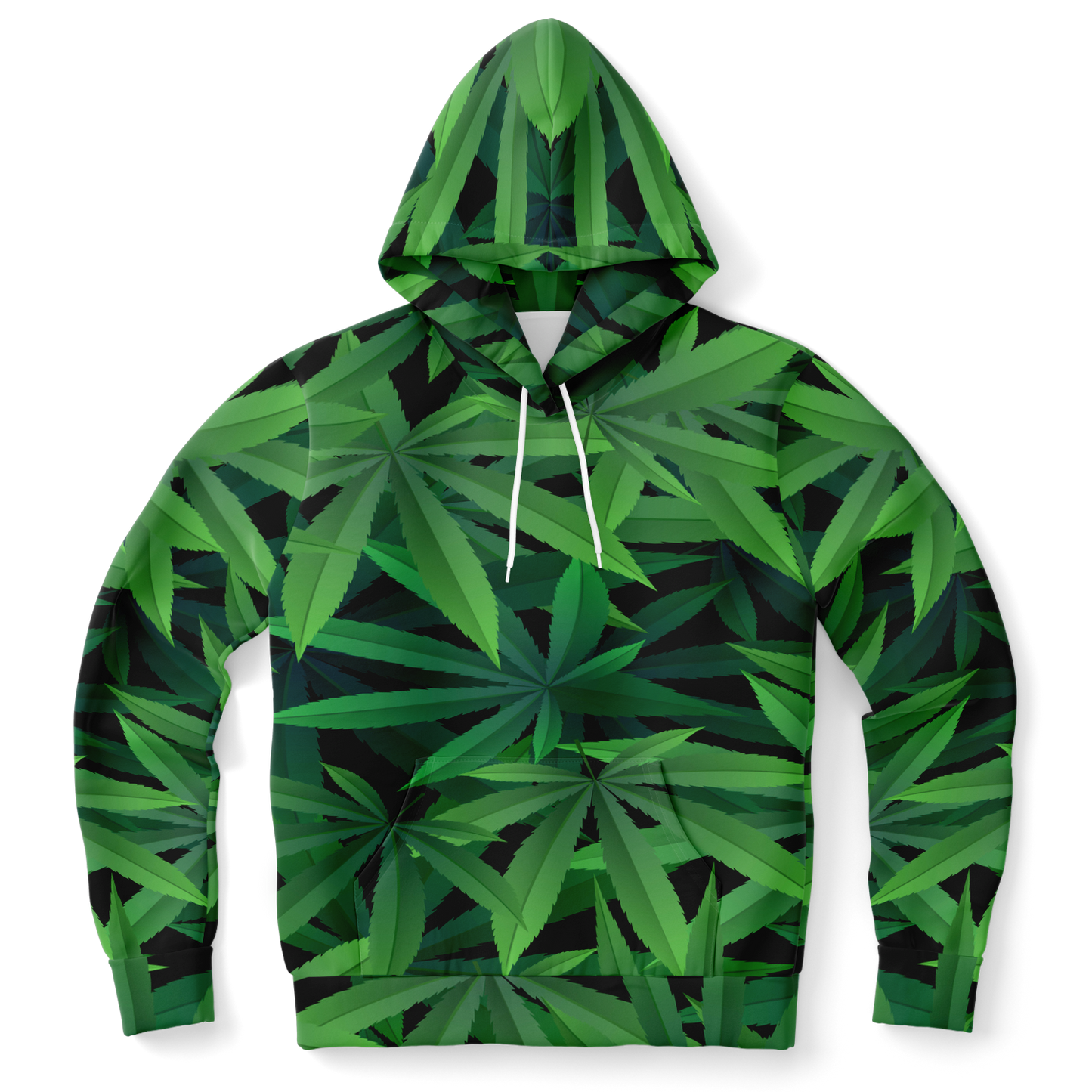 green hoodie,
leaf print,
UNISEX HOODIE