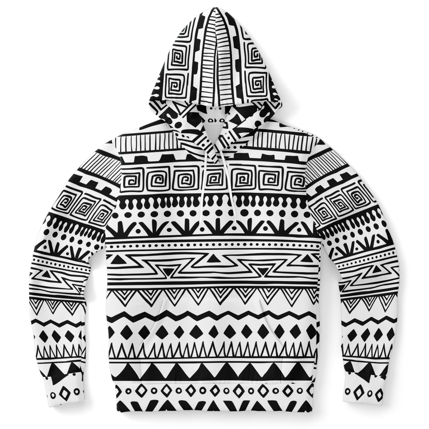 black and white hoodie,
geometric print hoodie,
unisex hoodie