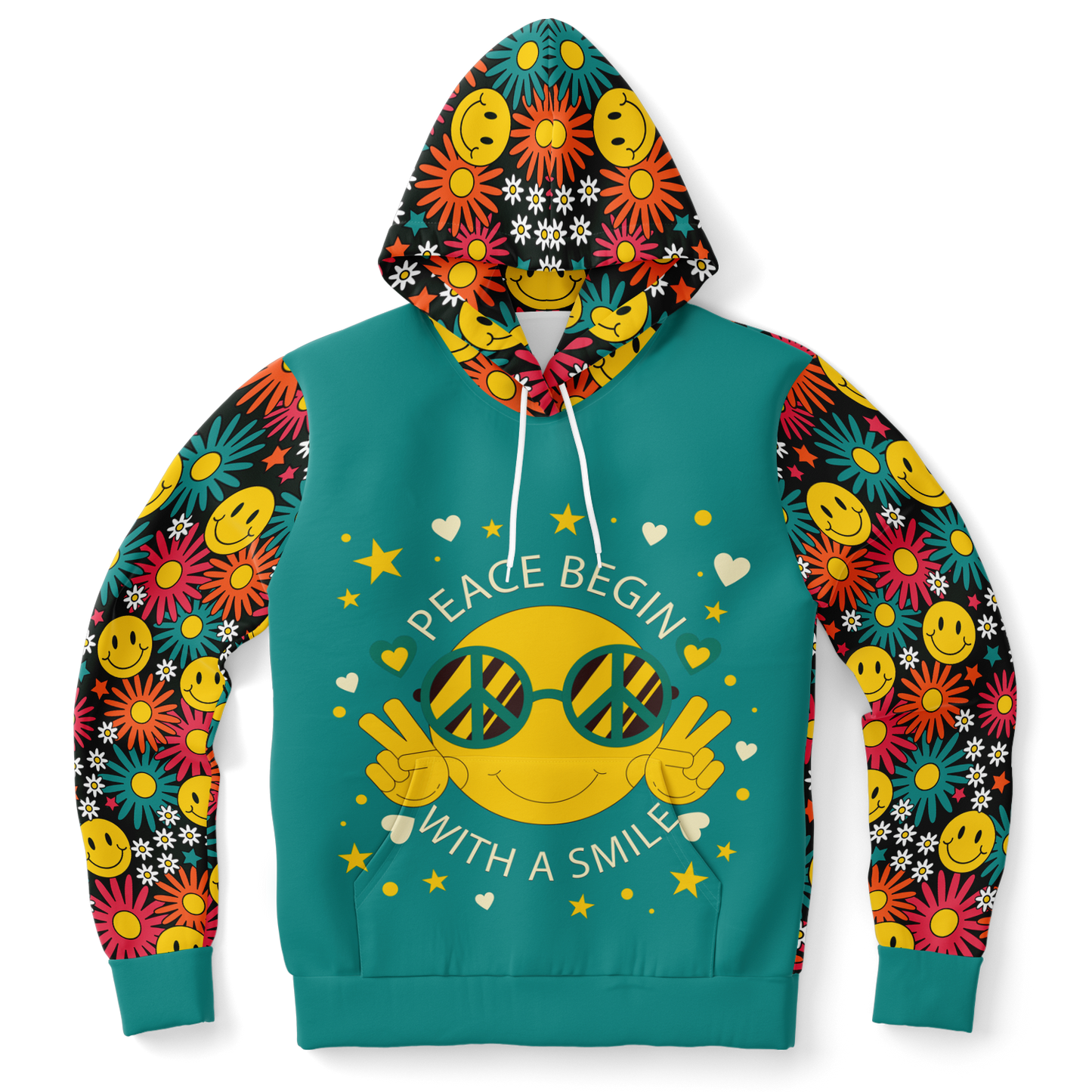 smiley hoodie,
teal hoodie,
happy face hoodie