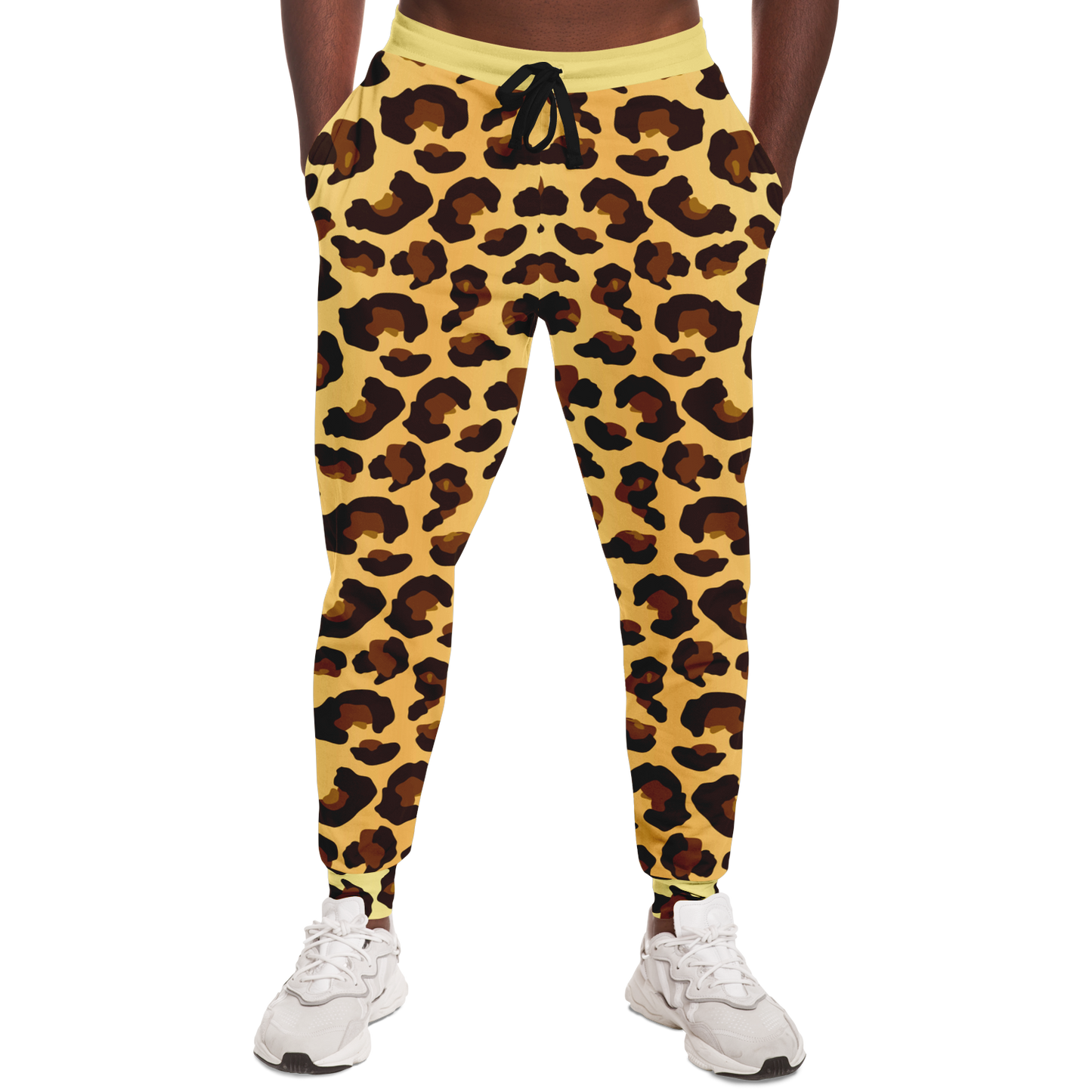 Men’s Zebra Print Joggers – Front fit combining comfort with wild, monochrome style