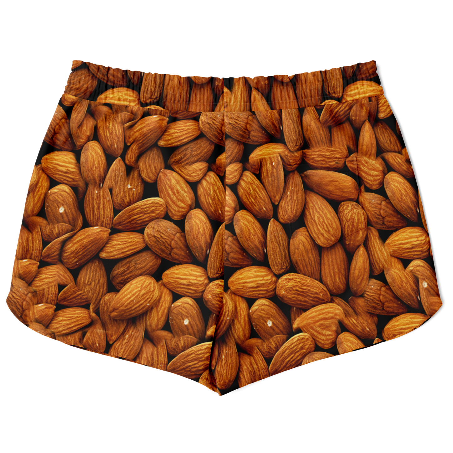Almond Flex Shorts back view with almond pattern design