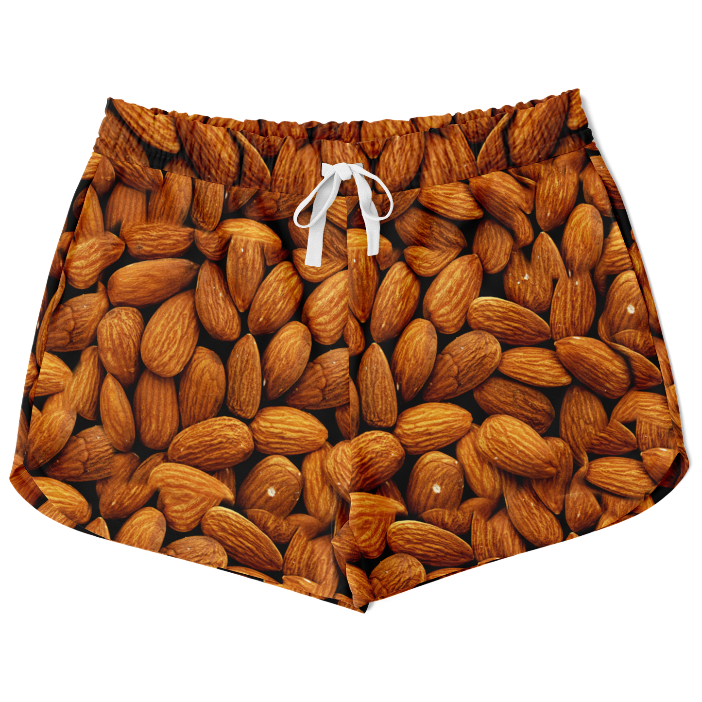 Almond Flex Shorts front view with almond pattern design