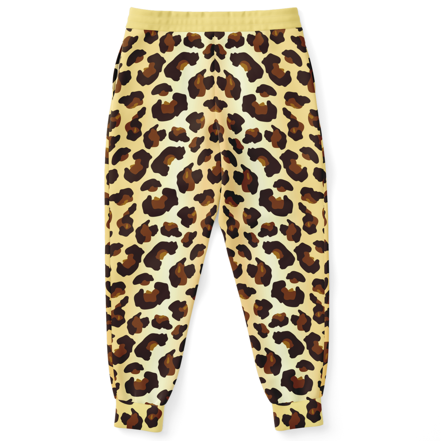 Cheetah Print Joggers – Back view showing consistent cheetah pattern and relaxed fit