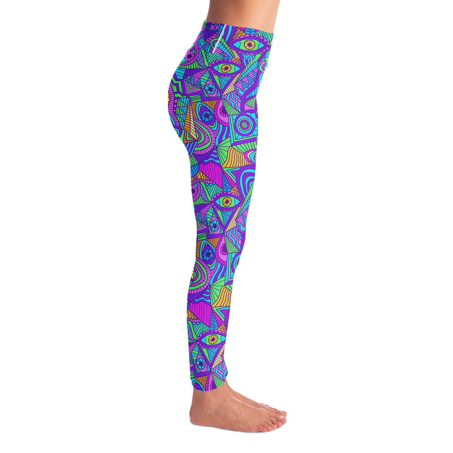 Color Rush Leggings – Right side view showing the dynamic color flow and snug design