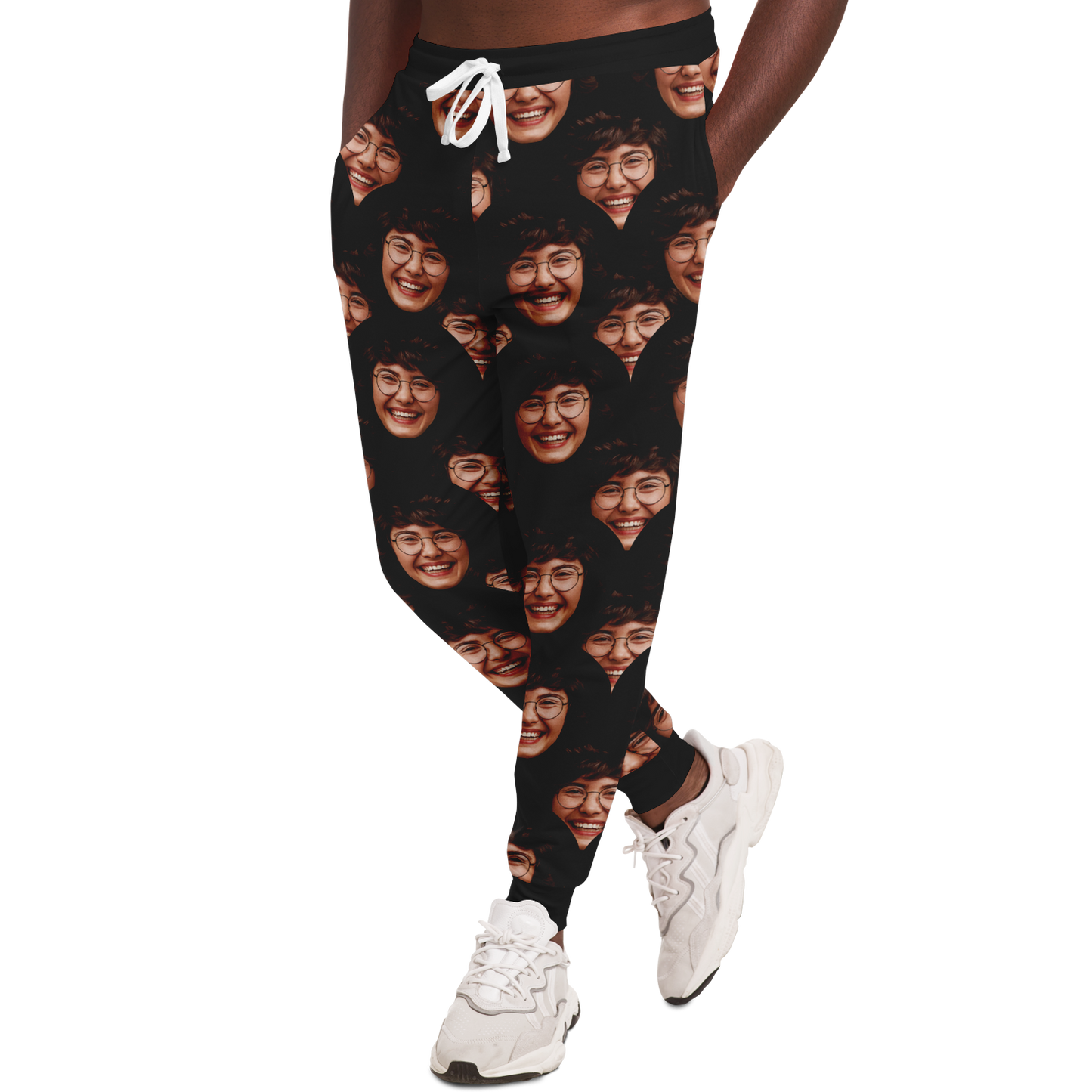 Men’s Custom Joggers – Model pose showing off customizable design and side pocket detail