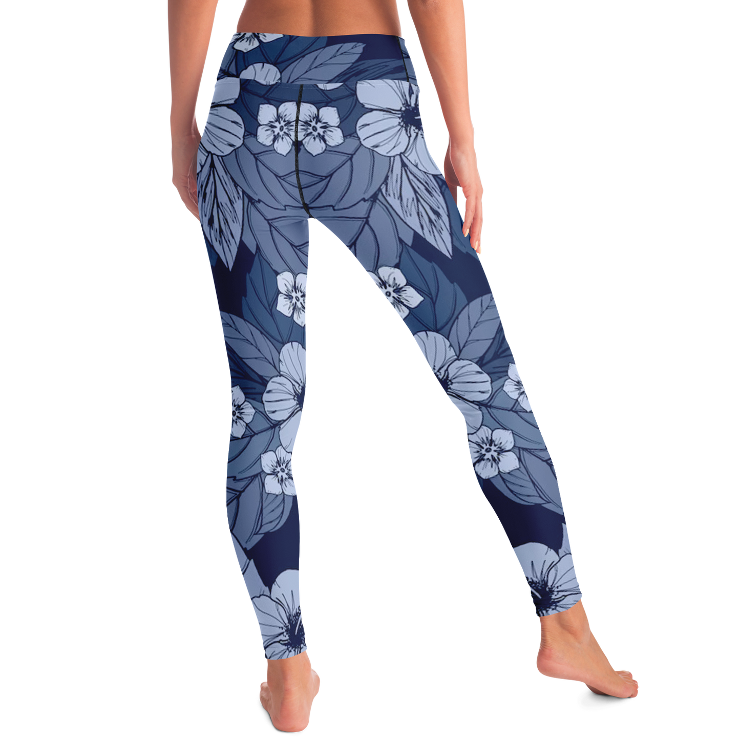 Midnight Bloom Leggings – Relaxed stance with sophisticated floral artwork and stretch