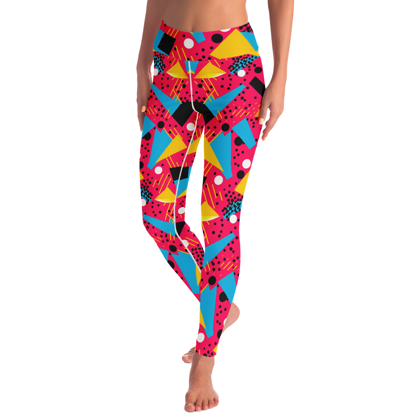 Patterns Play Leggings – Side pose showing dynamic angles and a confident fit