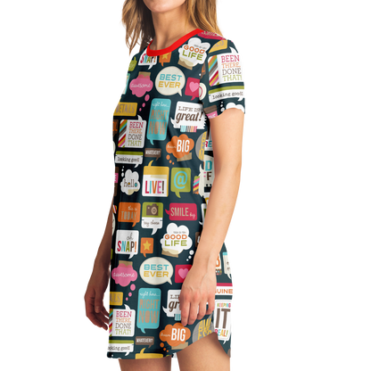 HAPPY GIVING T-SHIRT DRESS