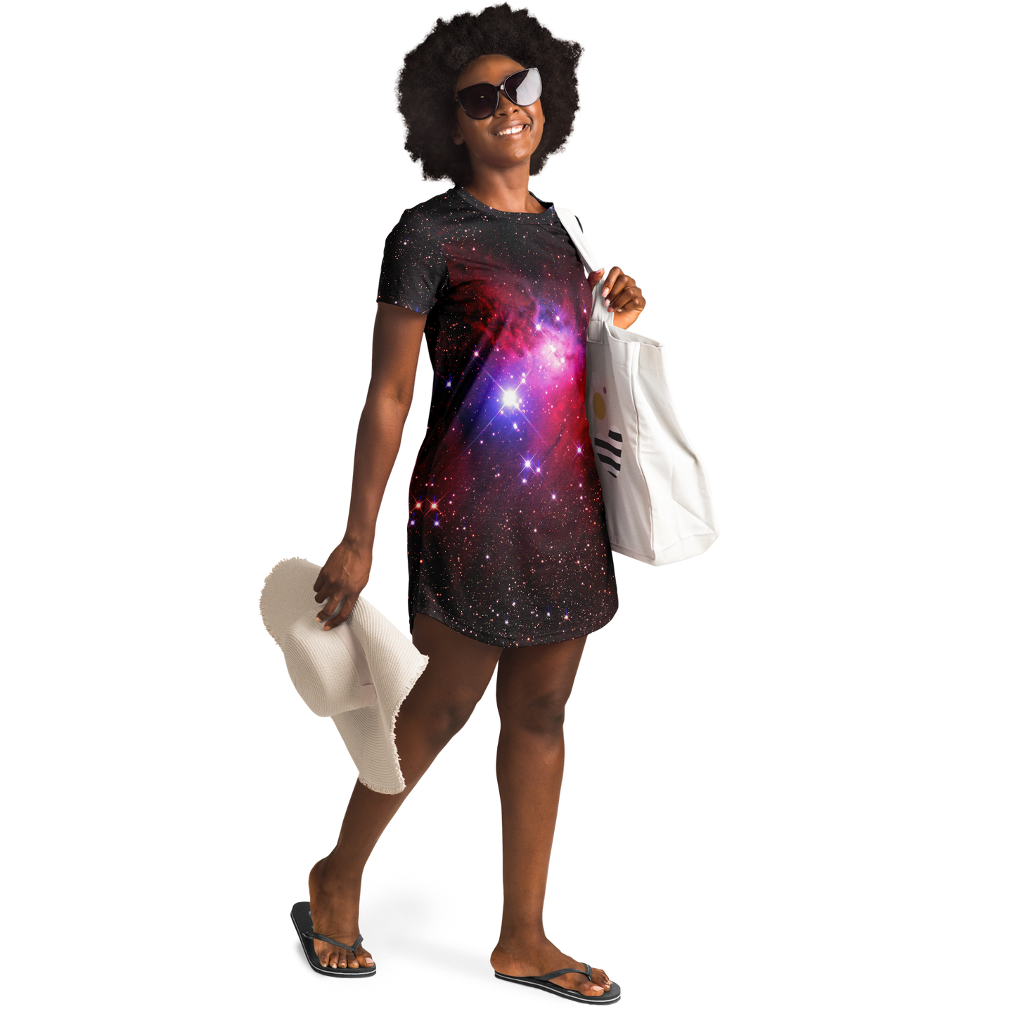 GALAXY SPARKLE T-SHIRT DRESS