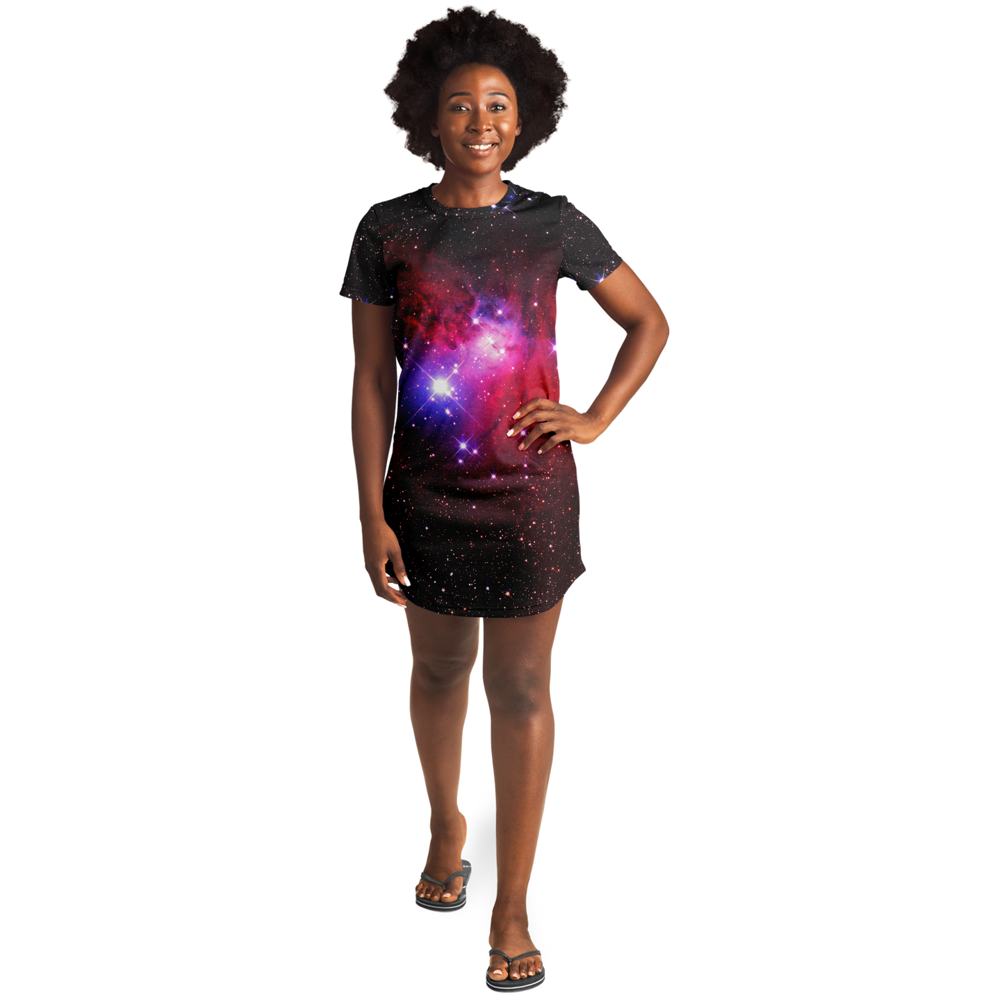 GALAXY SPARKLE T-SHIRT DRESS