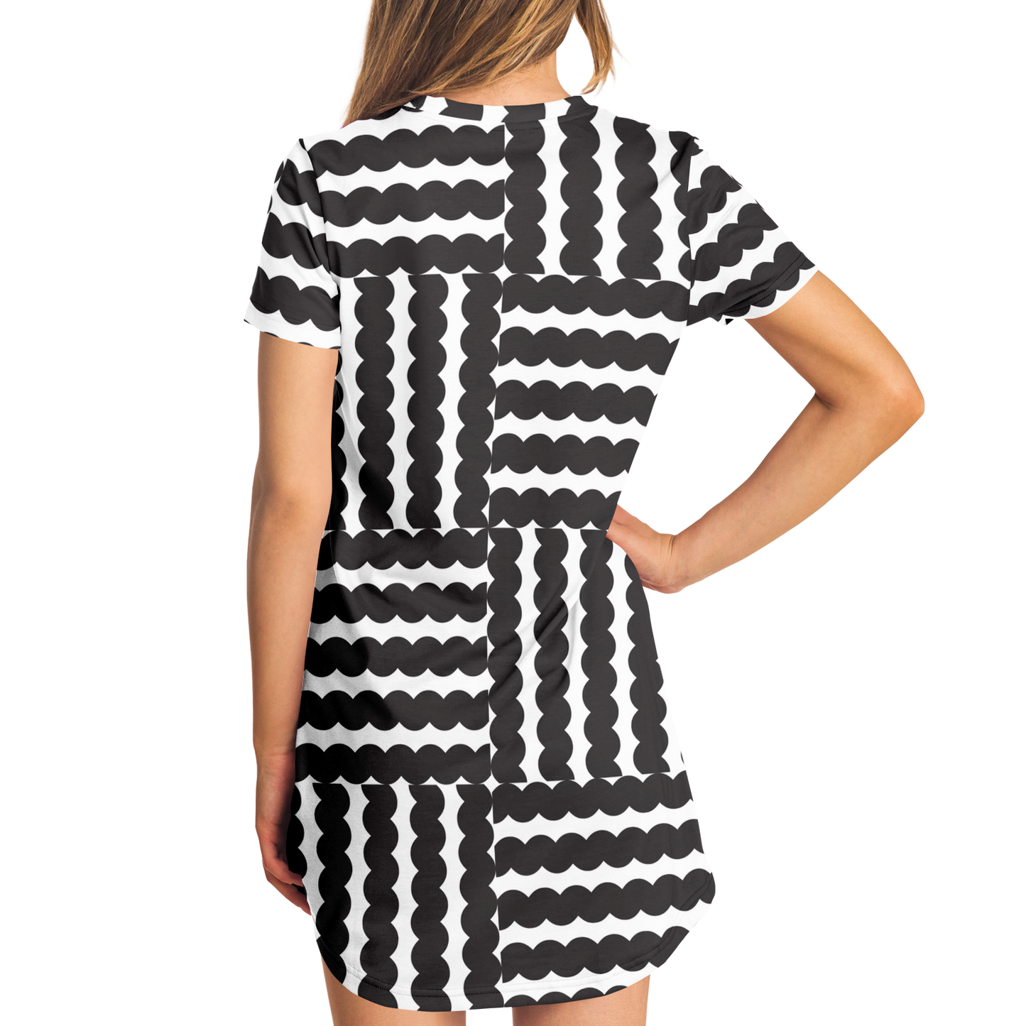 <alt.Stylish Stripes T-Shirt Dress - Taufaa>