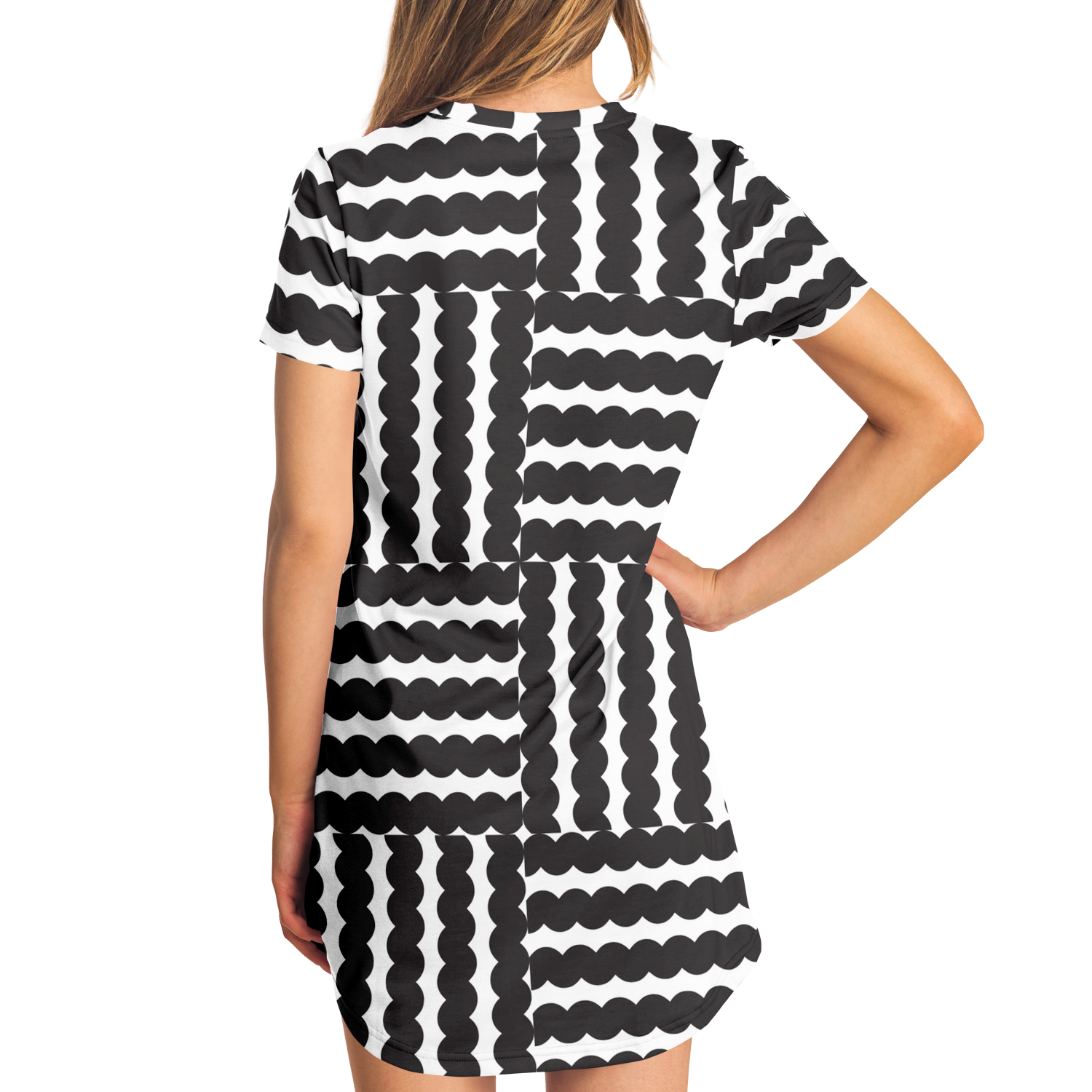 <alt.Stylish Stripes T-Shirt Dress - Taufaa>