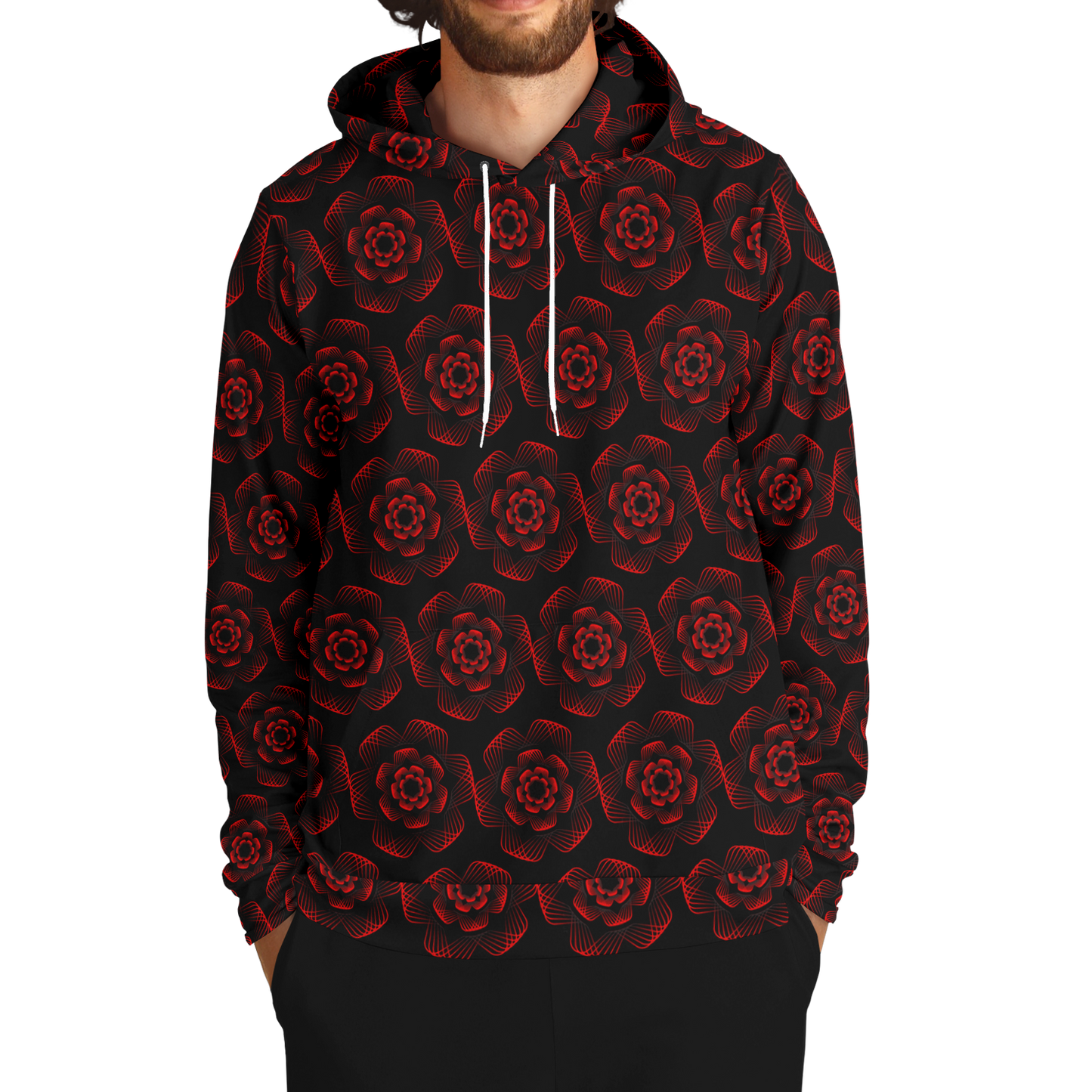 <alt.Ruby Red Rose Hoodie - Taufaa>