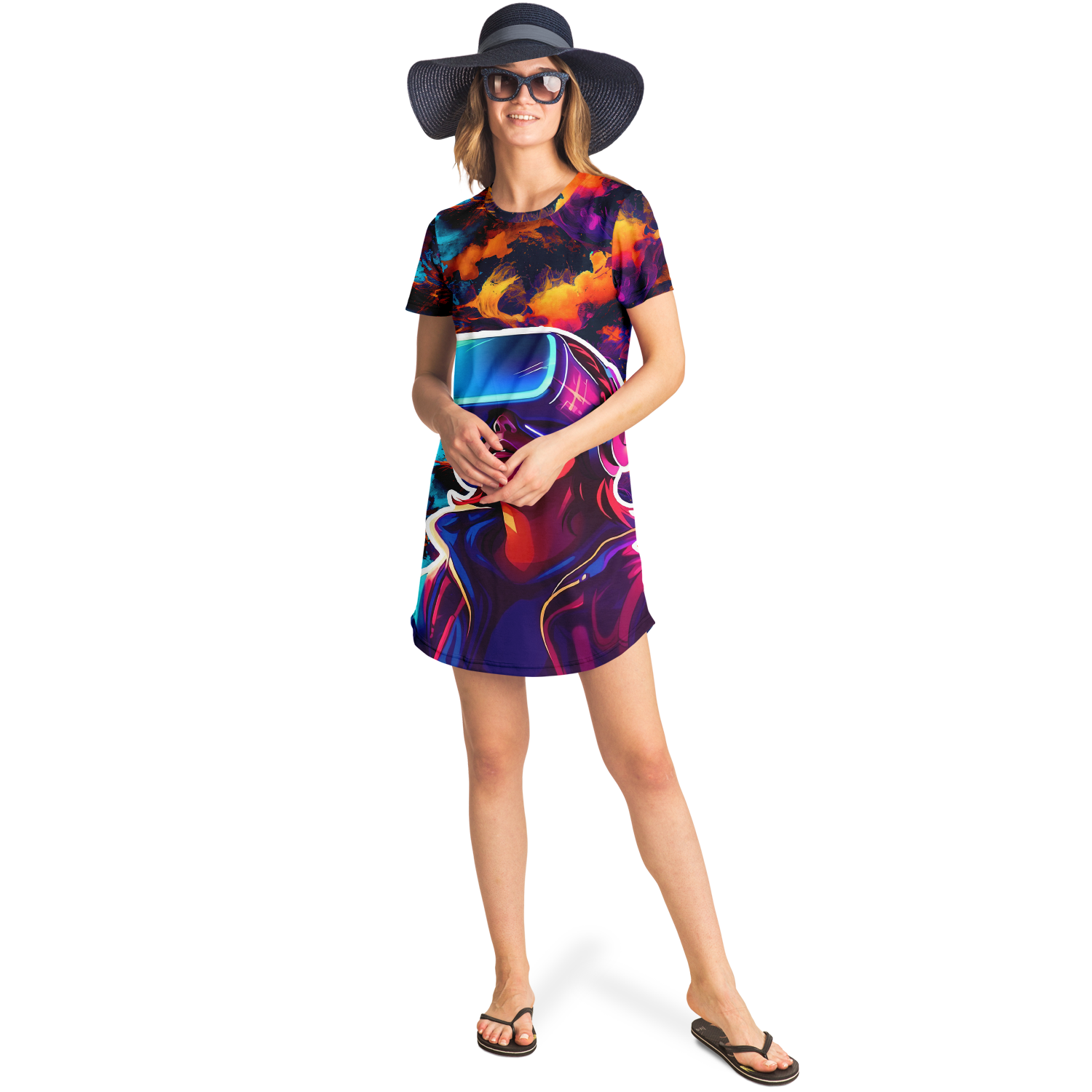 <alt.Galaxy Gaze T-Shirt Dress - Taufaa>