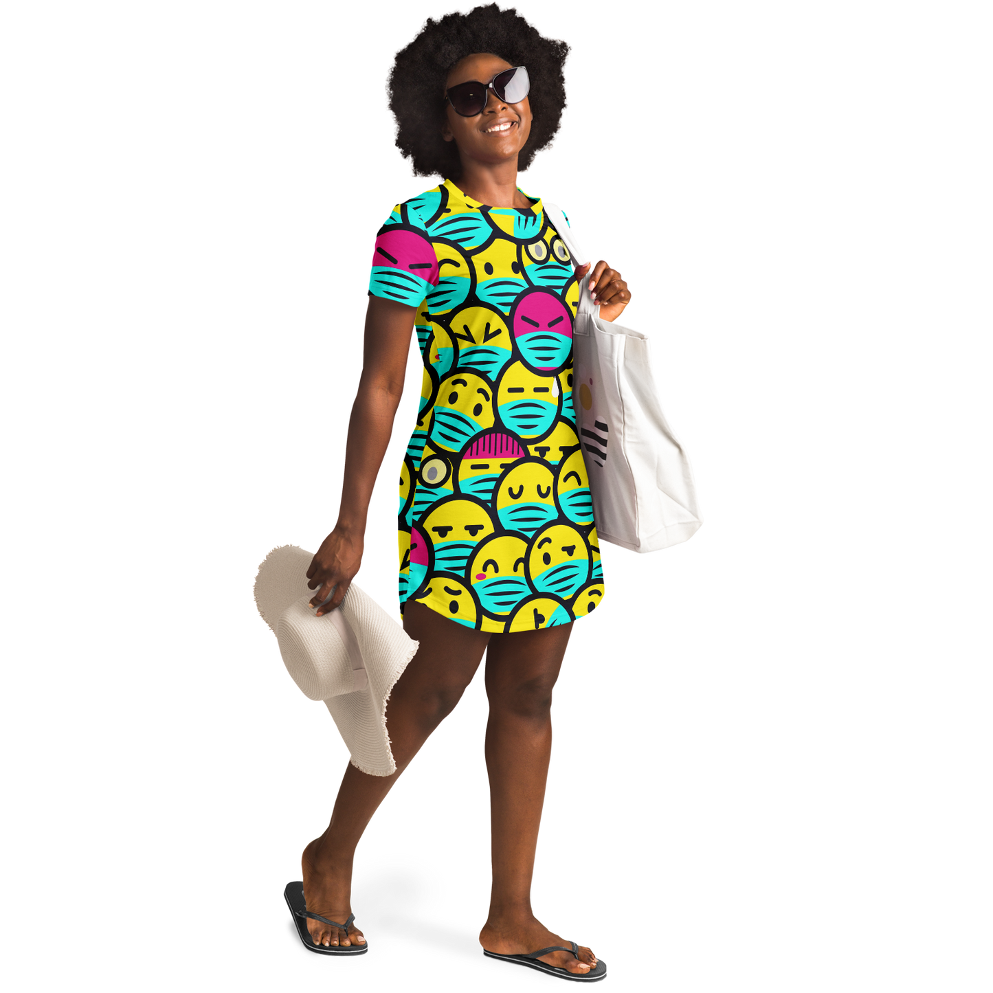 EMOJI FUSION T-SHIRT DRESS Taufaa