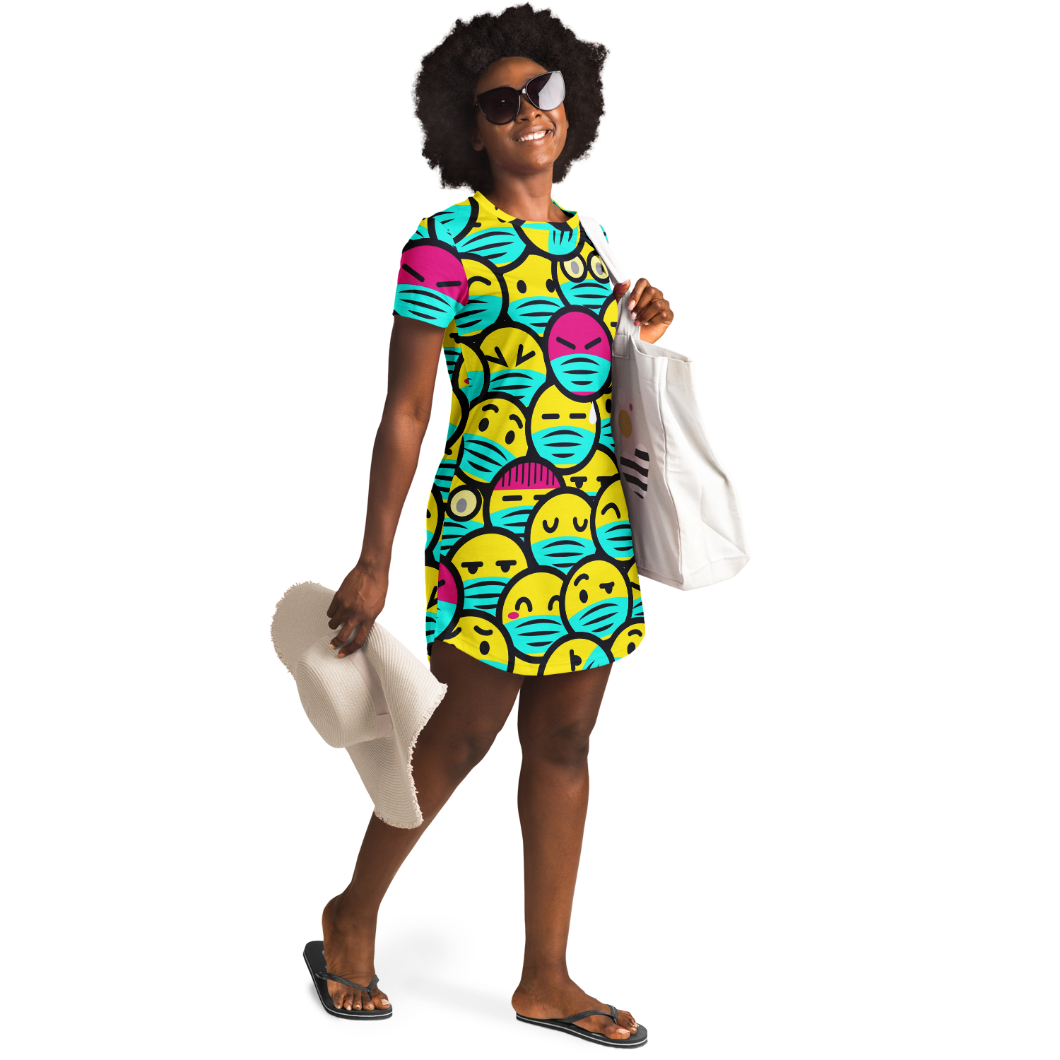 EMOJI FUSION T-SHIRT DRESS Taufaa