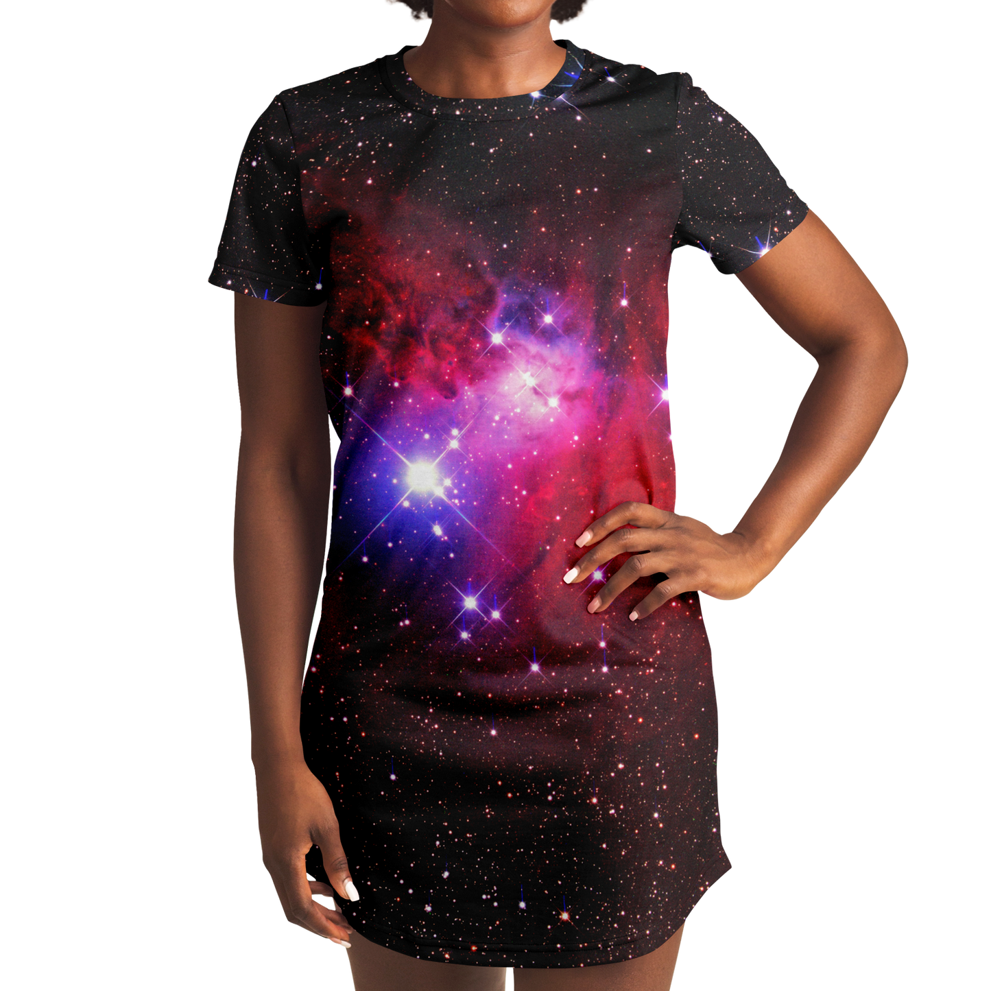 GALAXY SPARKLE T-SHIRT DRESS