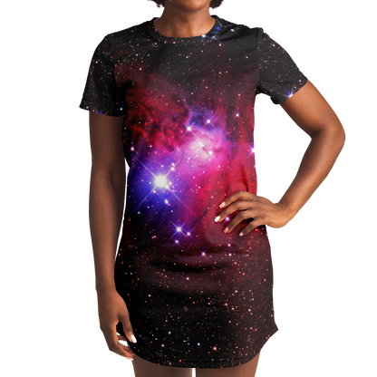 GALAXY SPARKLE T-SHIRT DRESS