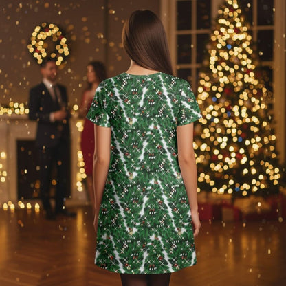 CHRISTMAS TREE T-SHIRT DRESS