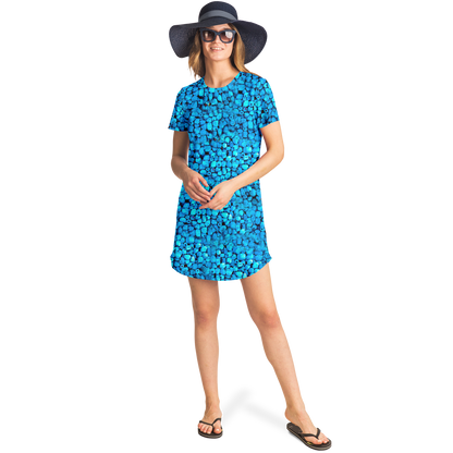Blueberry Bloom T-shirt Dress Taufaa