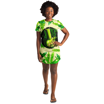 LEAF GARB T-SHIRT DRESS