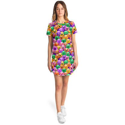 EMOJI ALL DAY T-SHIRT DRESS Taufaa