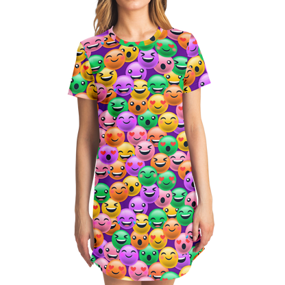 EMOJI ALL DAY T-SHIRT DRESS Taufaa