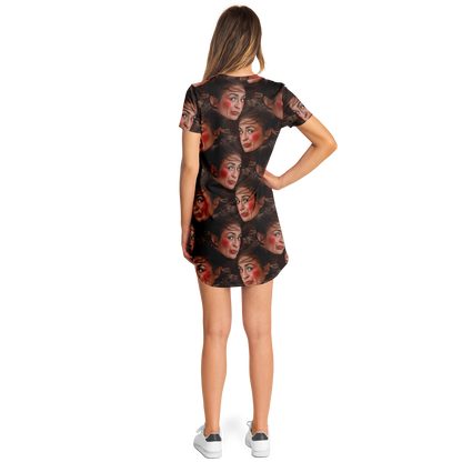 BEAUTY CUSTOM FACE T-SHIRT DRESS Taufaa