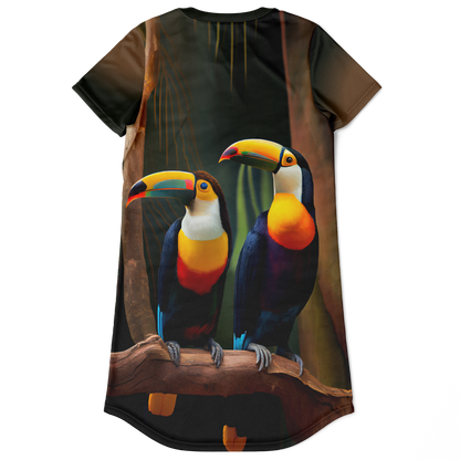 <alt.Toucan Tango T-Shirt Dress - Taufaa>