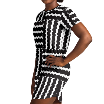 <alt.Stylish Stripes T-Shirt Dress - Taufaa>