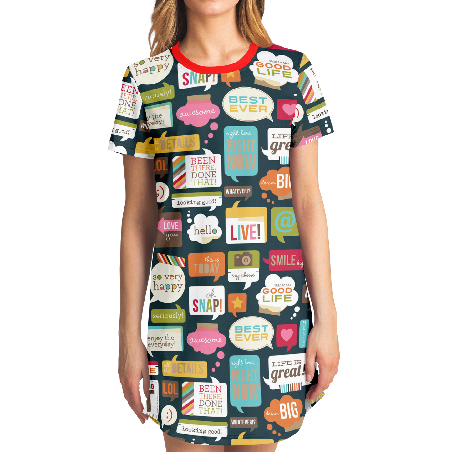 HAPPY GIVING T-SHIRT DRESS