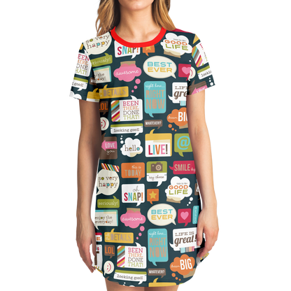 HAPPY GIVING T-SHIRT DRESS