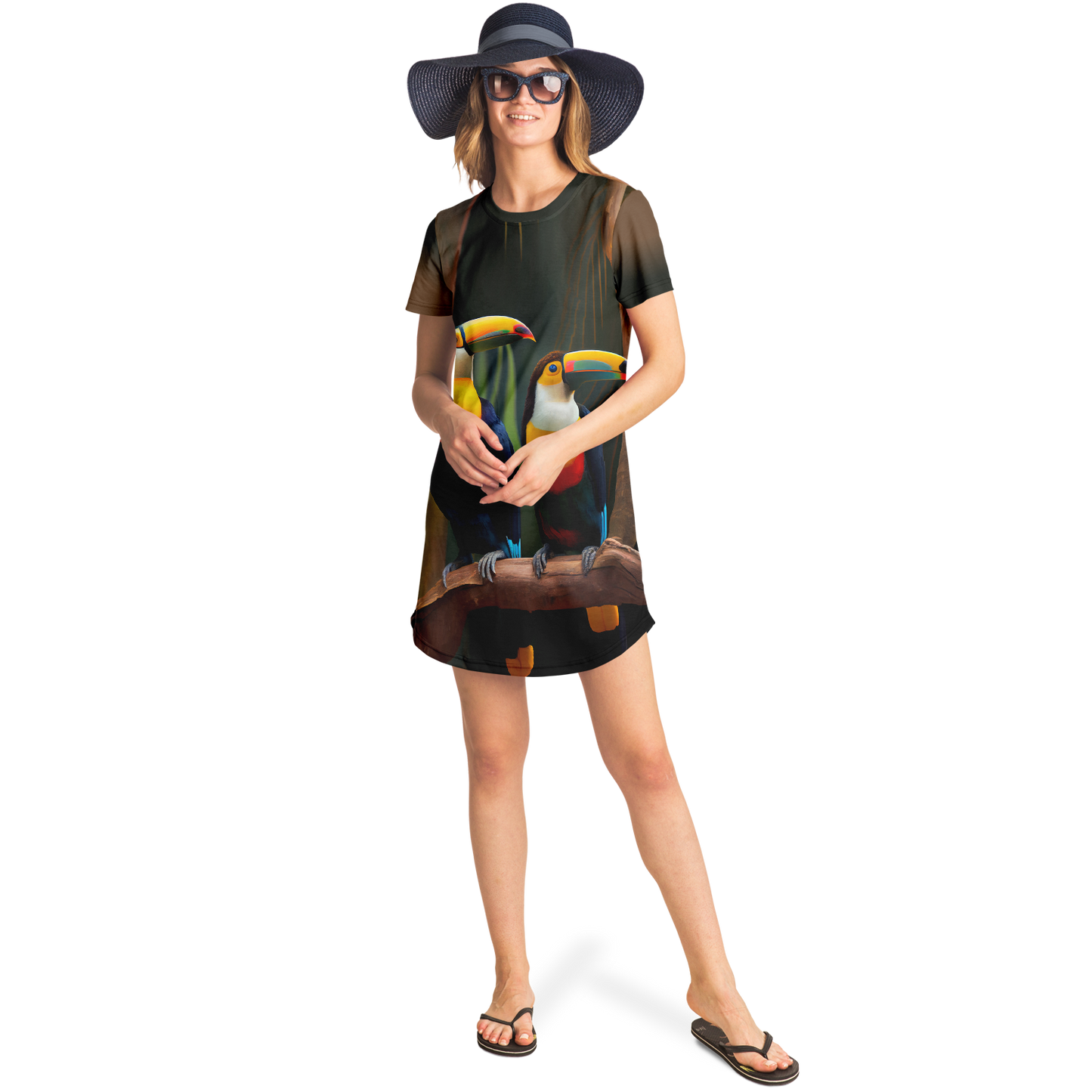 <alt.Toucan Tango T-Shirt Dress - Taufaa>