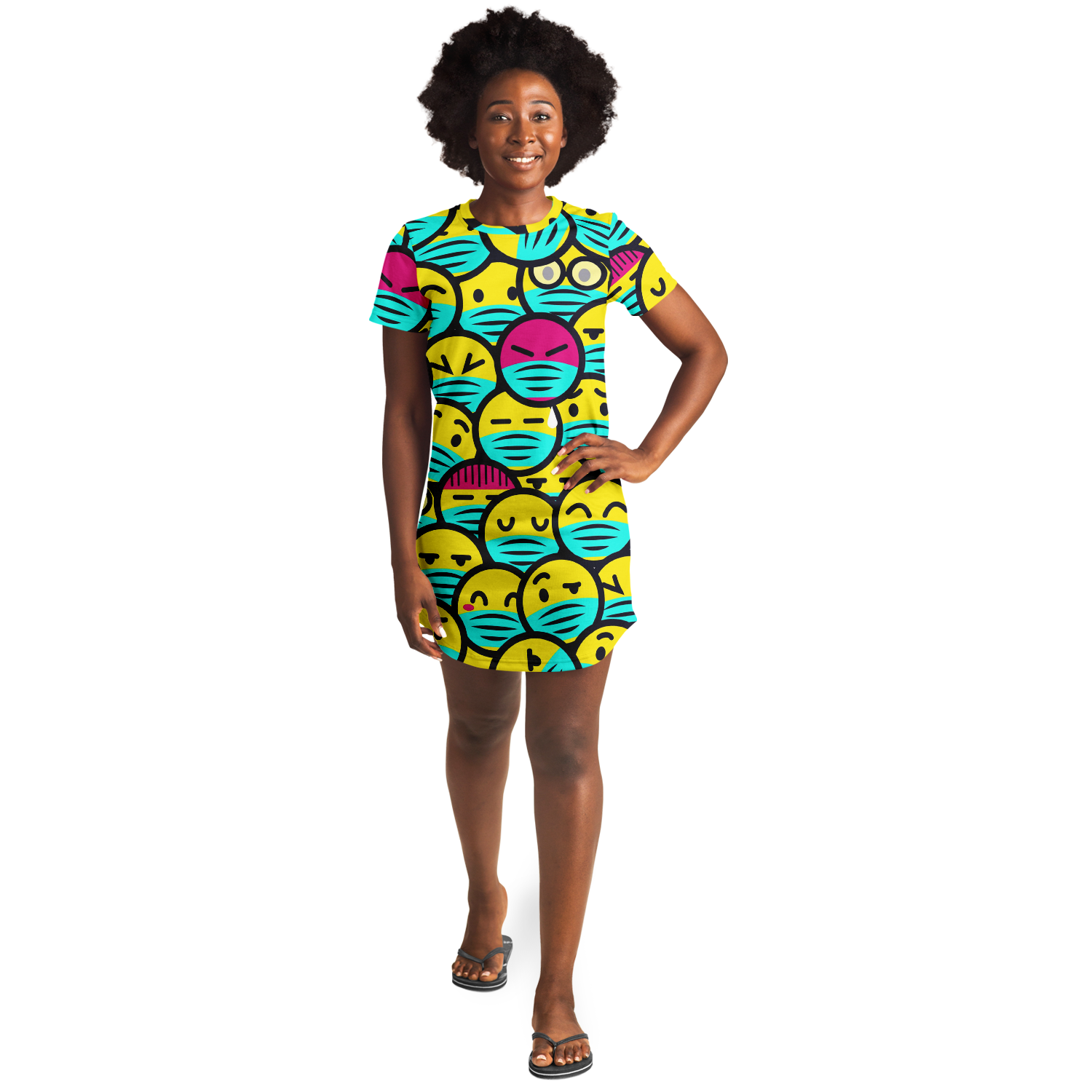 EMOJI FUSION T-SHIRT DRESS Taufaa