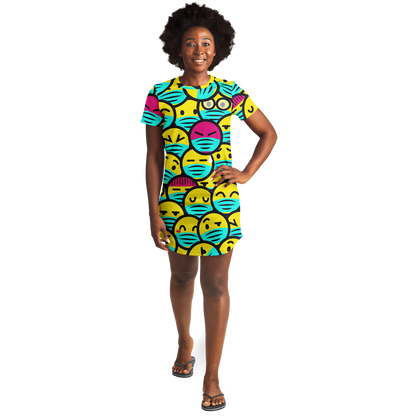 EMOJI FUSION T-SHIRT DRESS Taufaa