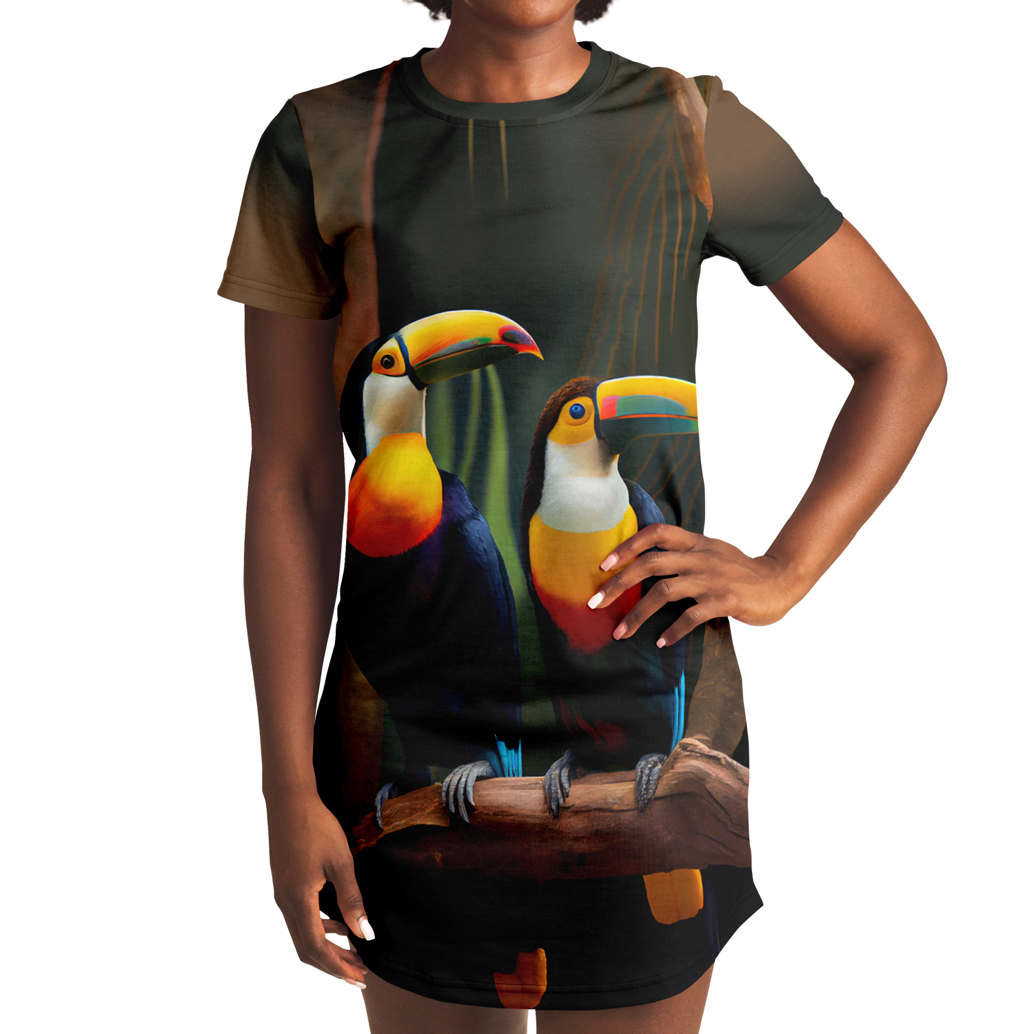 <alt.Toucan Tango T-Shirt Dress - Taufaa>