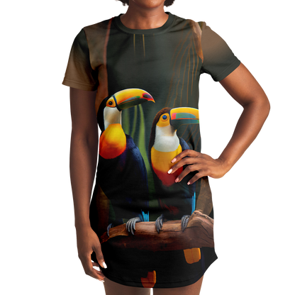 <alt.Toucan Tango T-Shirt Dress - Taufaa>