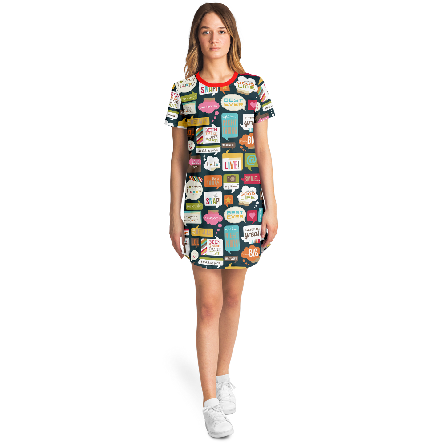 HAPPY GIVING T-SHIRT DRESS