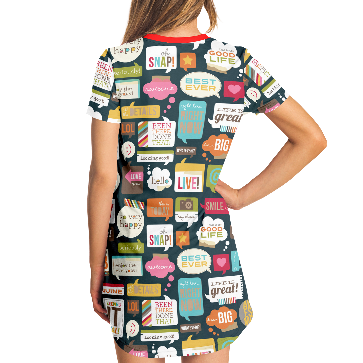 HAPPY GIVING T-SHIRT DRESS