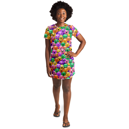 EMOJI ALL DAY T-SHIRT DRESS Taufaa