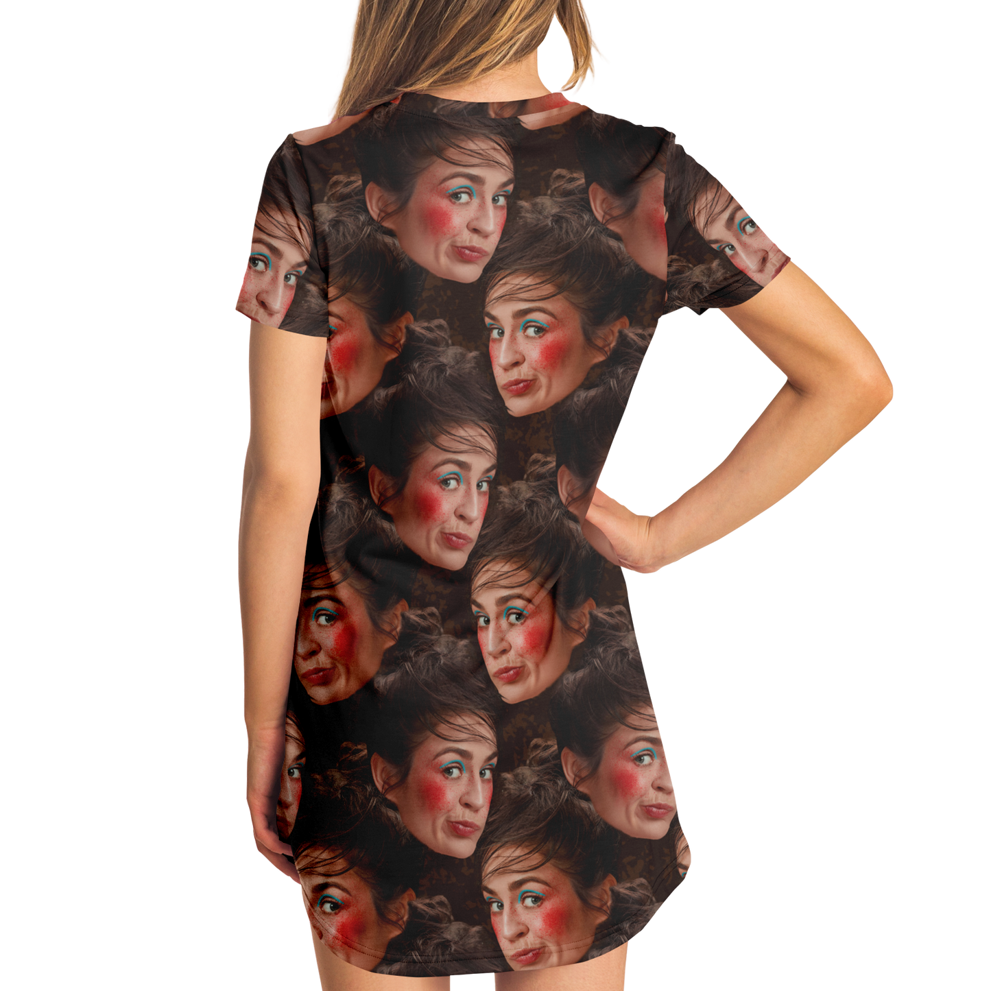 BEAUTY CUSTOM FACE T-SHIRT DRESS Taufaa