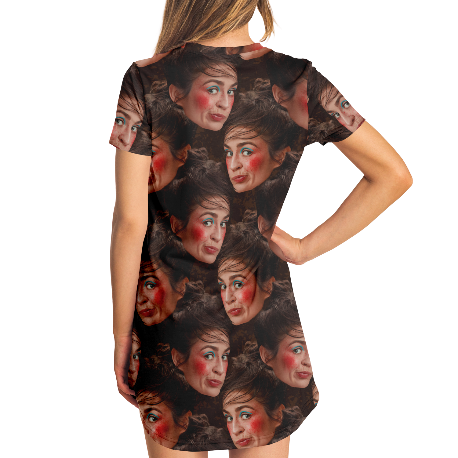 BEAUTY CUSTOM FACE T-SHIRT DRESS Taufaa