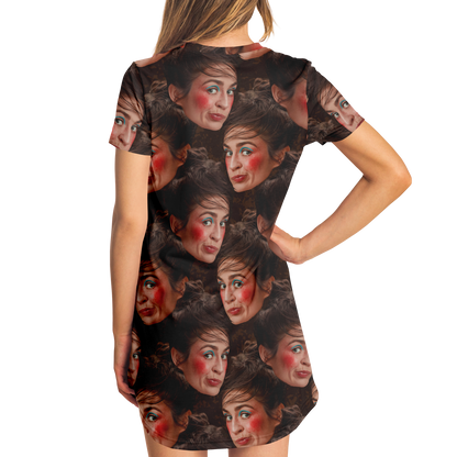 BEAUTY CUSTOM FACE T-SHIRT DRESS Taufaa