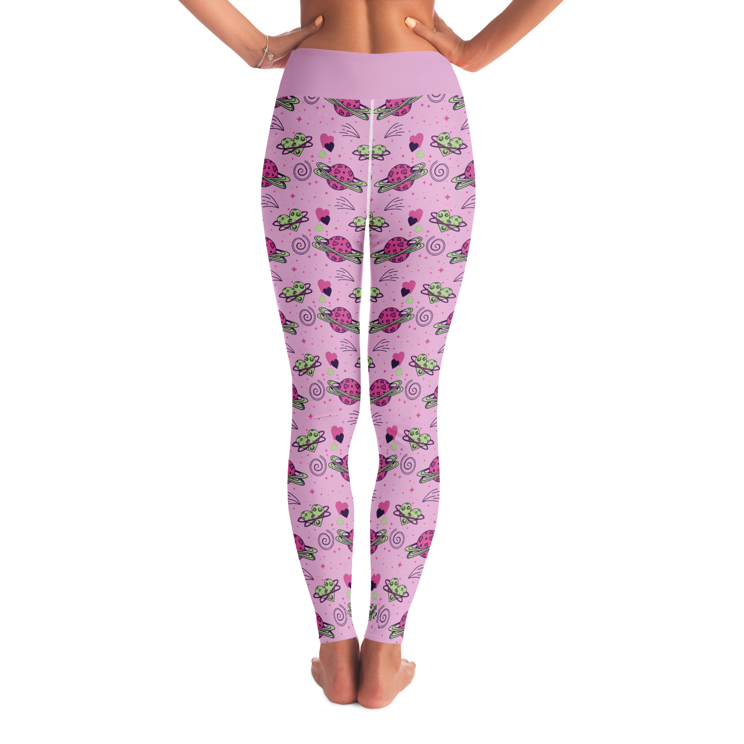 <alt.Pink Planets Women's Yoga Leggings - Taufaa>