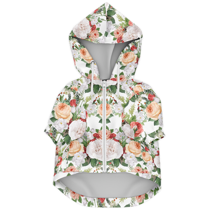 FLORAL DOG ZIP-UP HOODIE