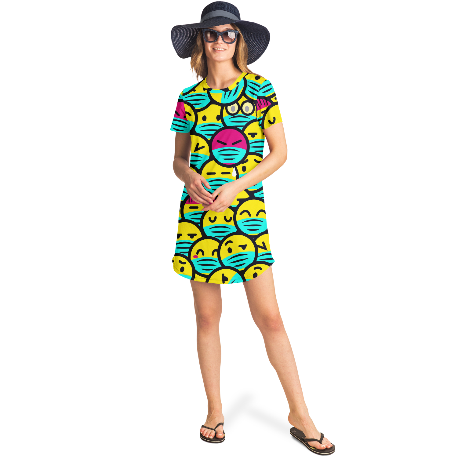 EMOJI FUSION T-SHIRT DRESS Taufaa